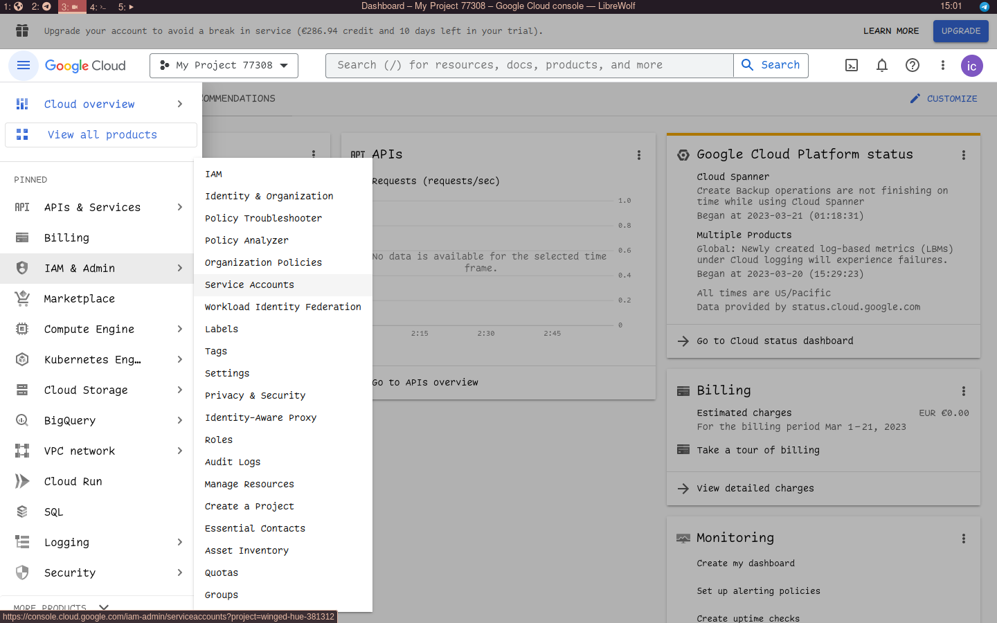 Service Account Creation